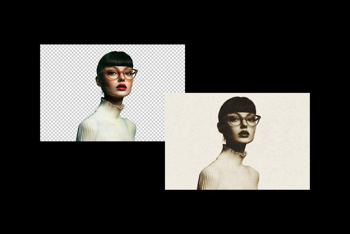 Retro Print Photo Template 5