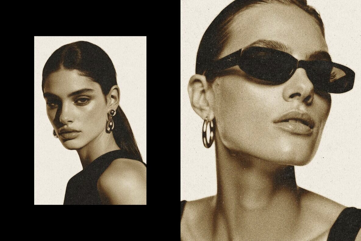 Retro Print Photo Template 6