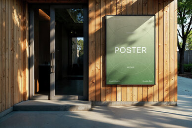 A4 Outdoor Poster Mockup