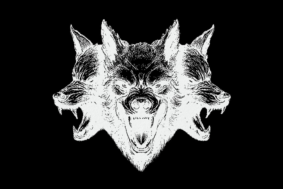 Dark Aesthetic Dithering Graphic Pack 7