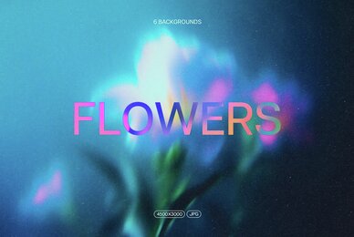 Abstract Blurred Flowers Backgrounds Pack