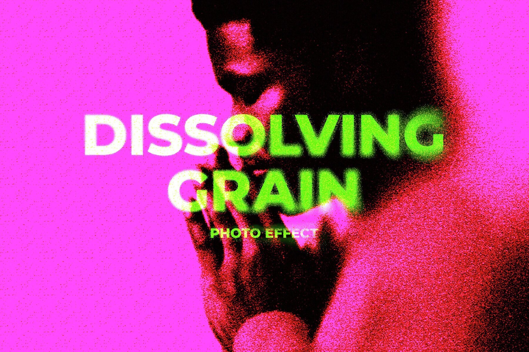 Dissolving Grain Image Effect Mockup 1