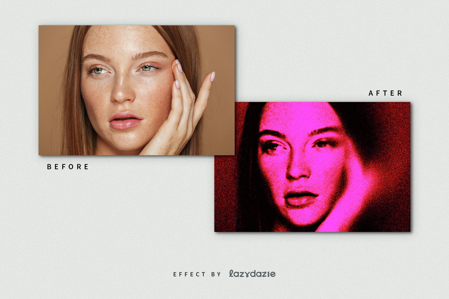 Dissolving Grain Image Effect Mockup 8