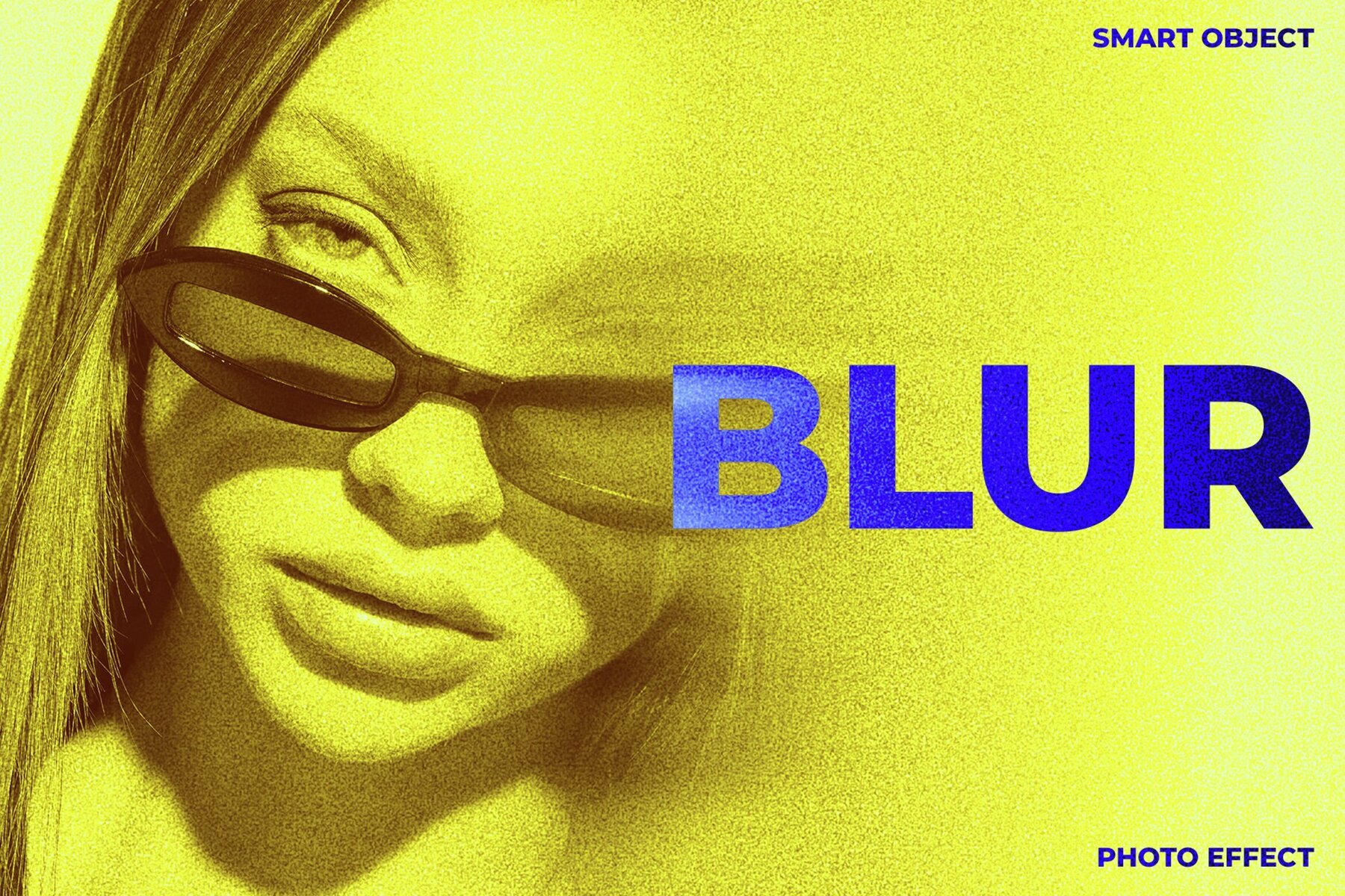 Yellow Blur Image Effect Mockup 1