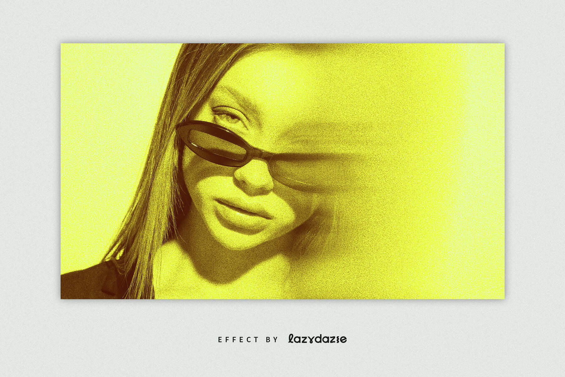 Yellow Blur Image Effect Mockup 2