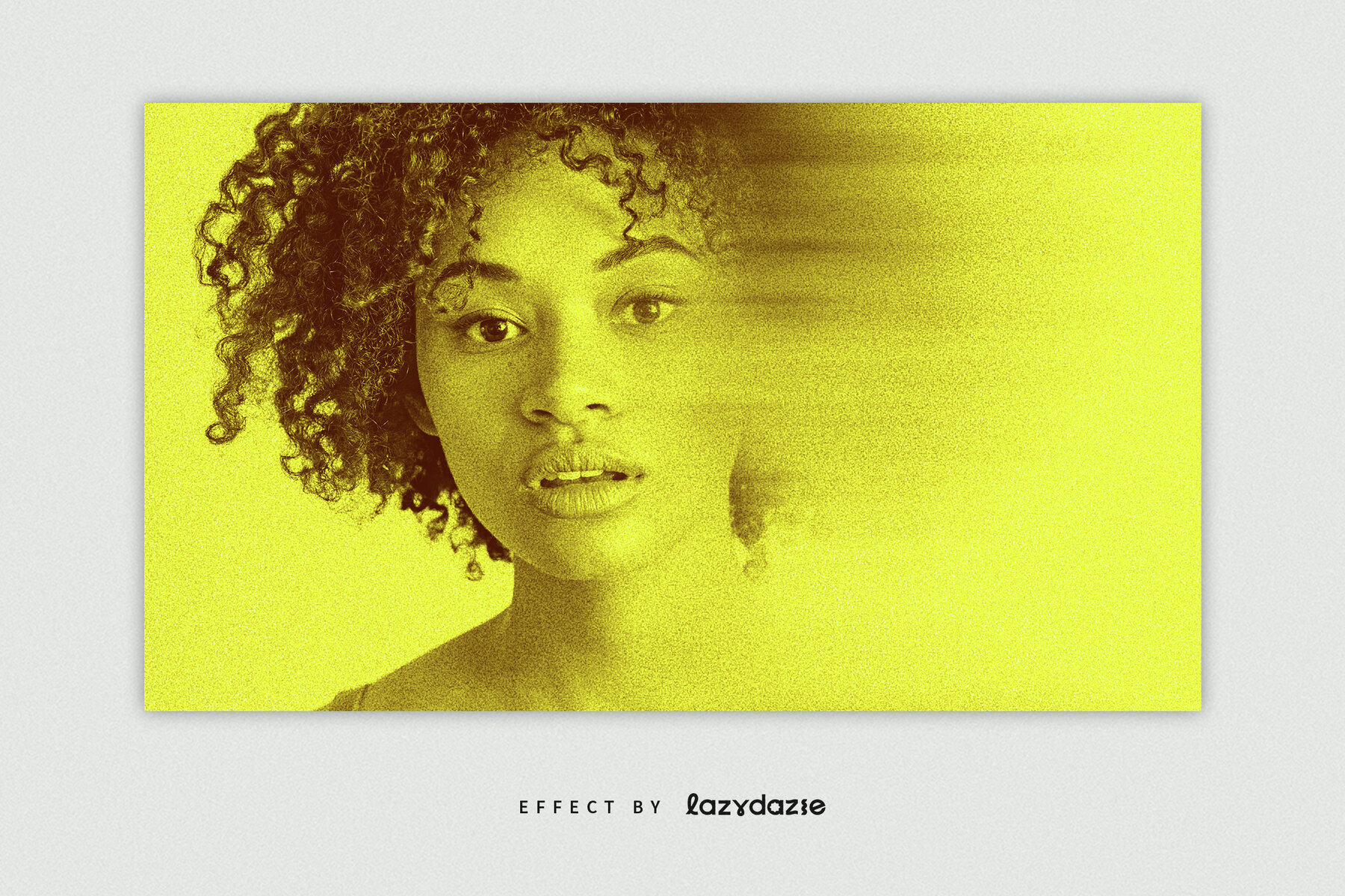 Yellow Blur Image Effect Mockup 3