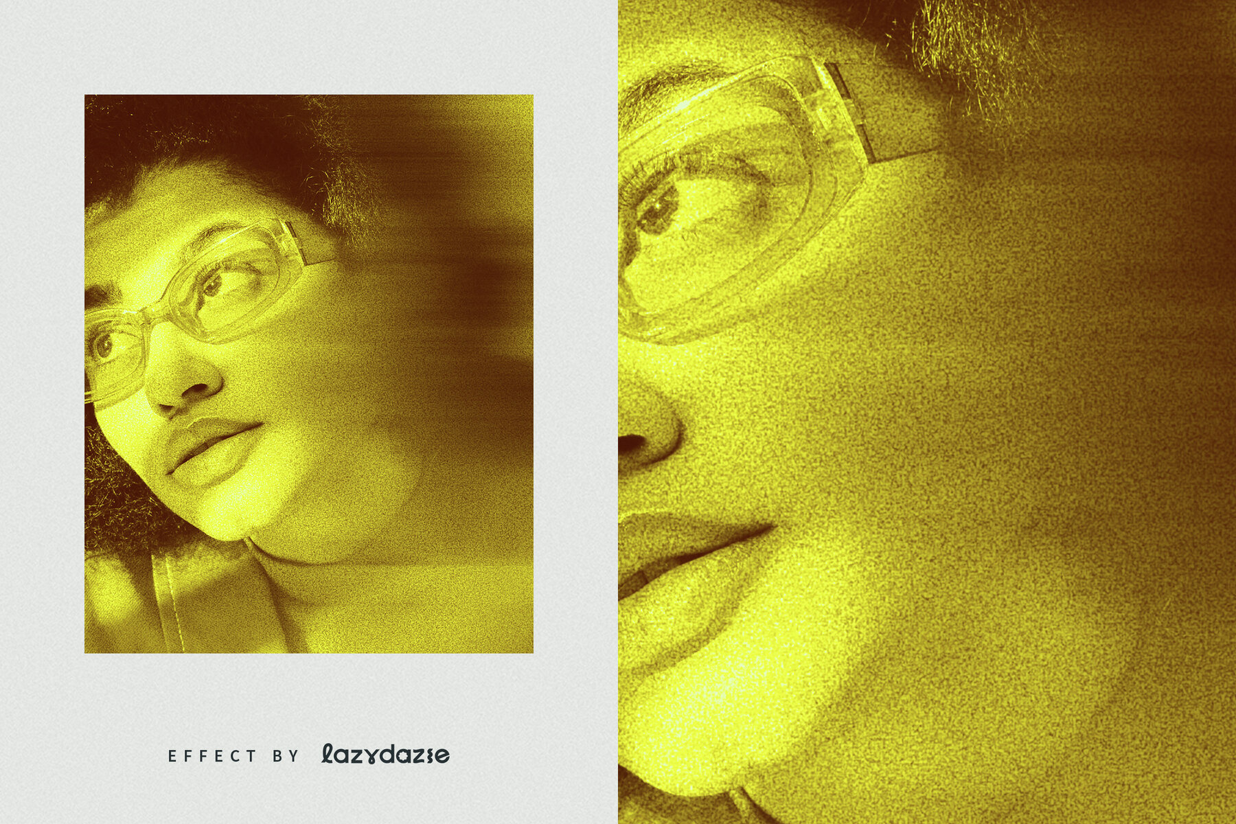 Yellow Blur Image Effect Mockup 6