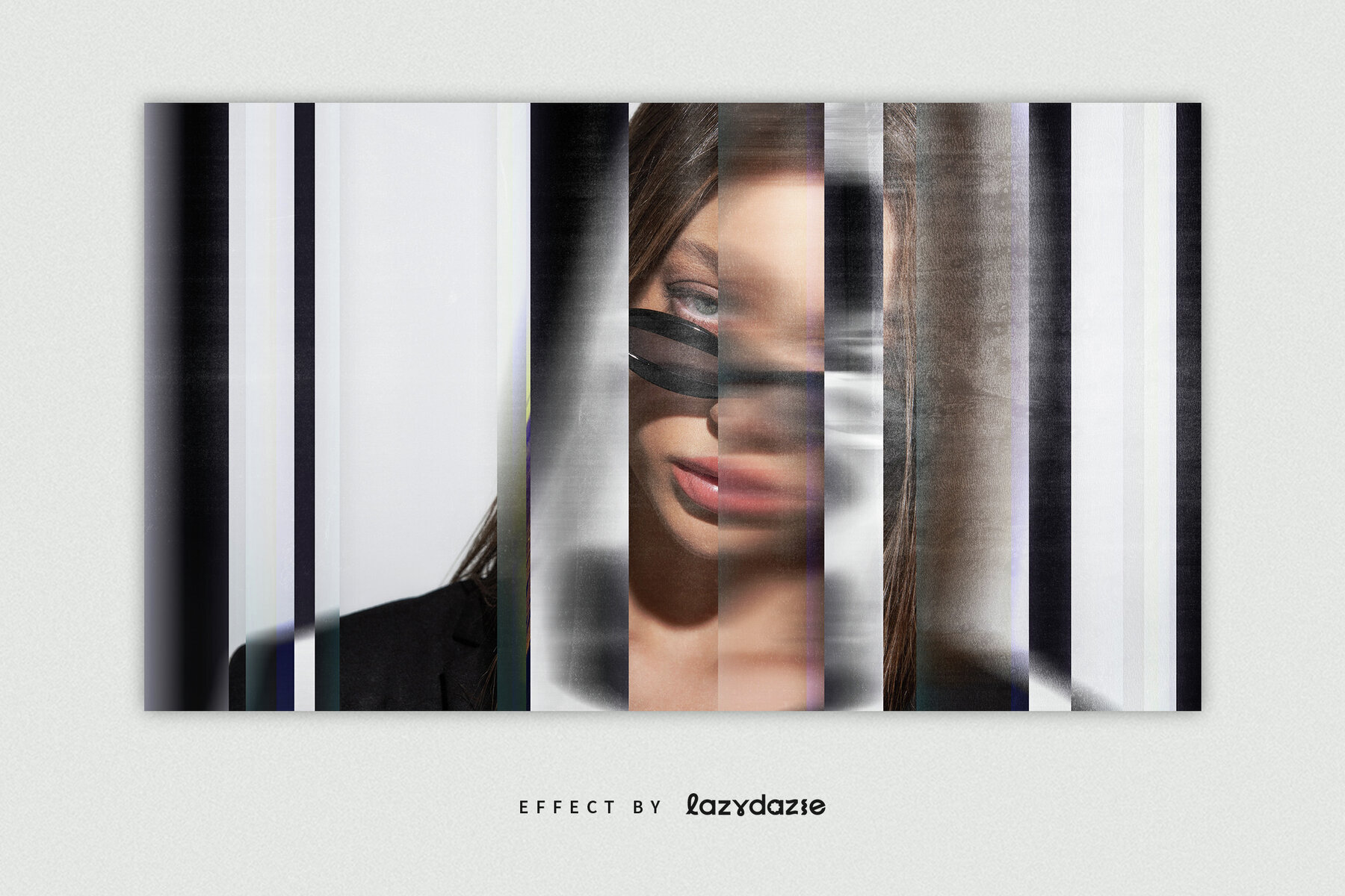 Inverted Split Image Effect Mockup 2