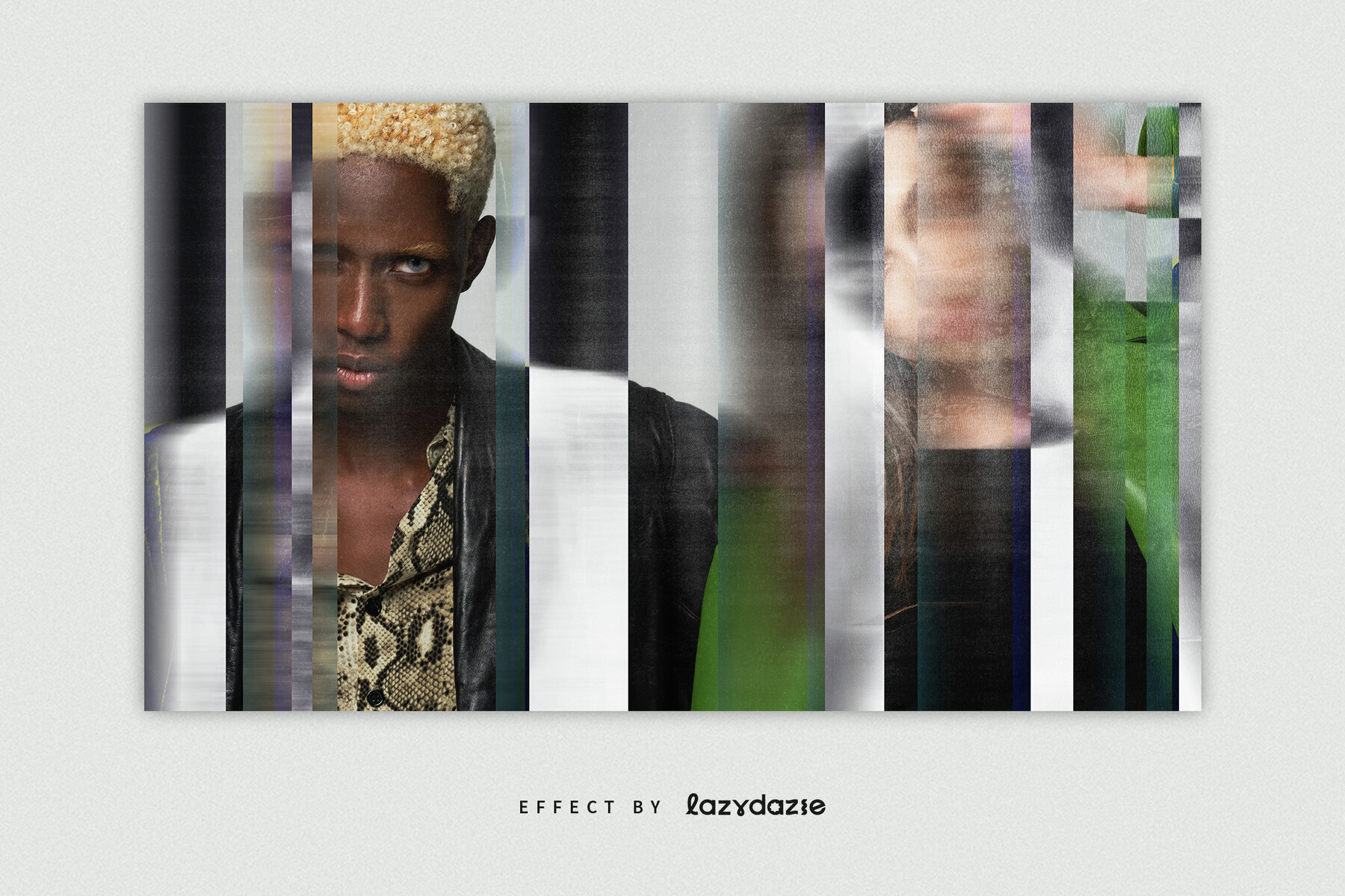 Inverted Split Image Effect Mockup 3