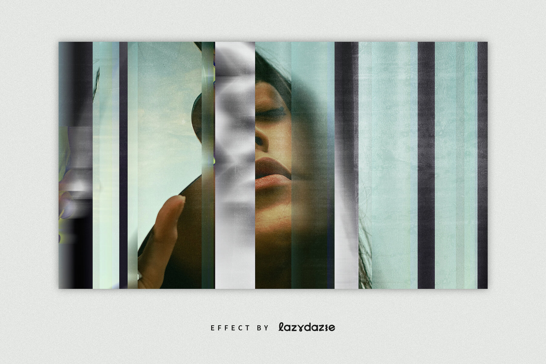 Inverted Split Image Effect Mockup 4