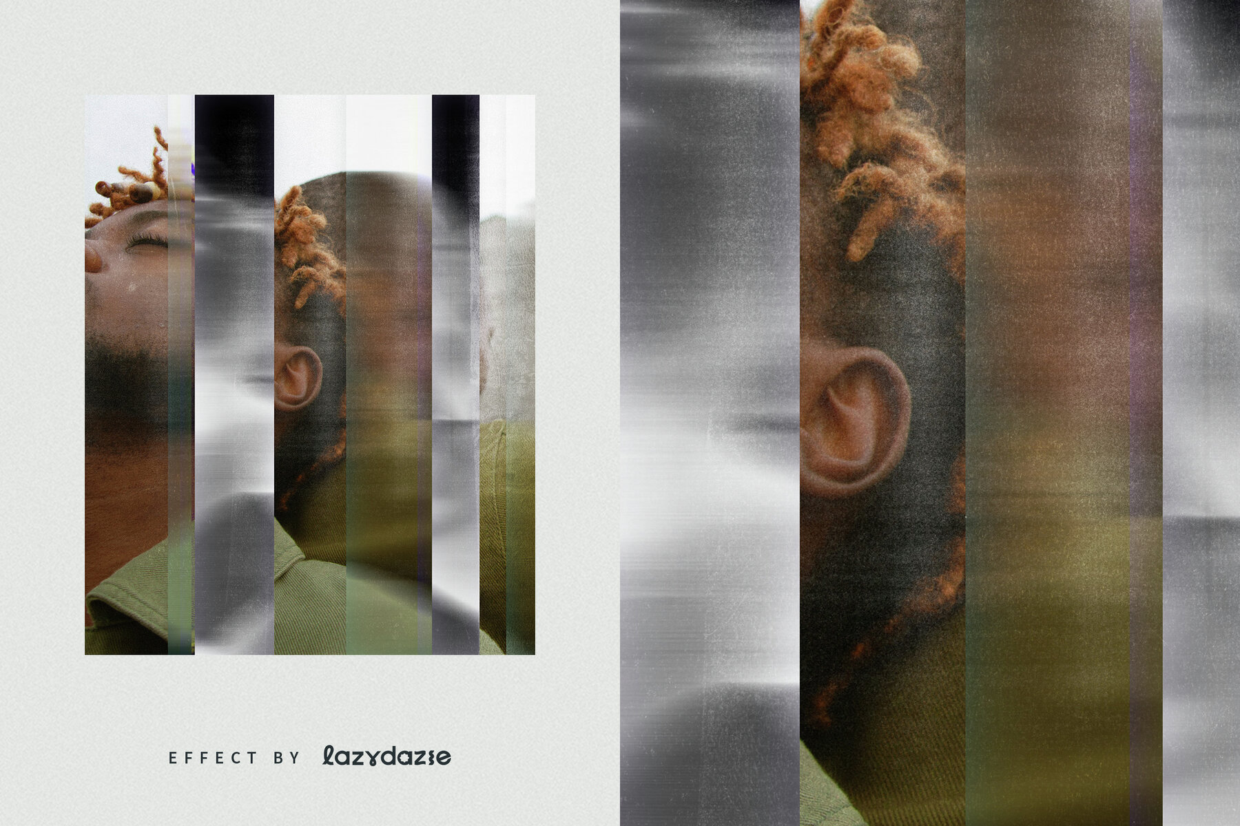 Inverted Split Image Effect Mockup 6