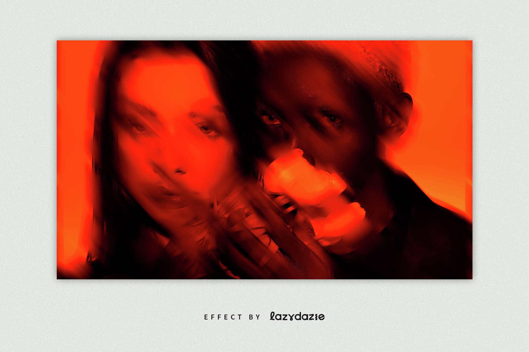 Red Motion Blur Image Effect Mockup 2