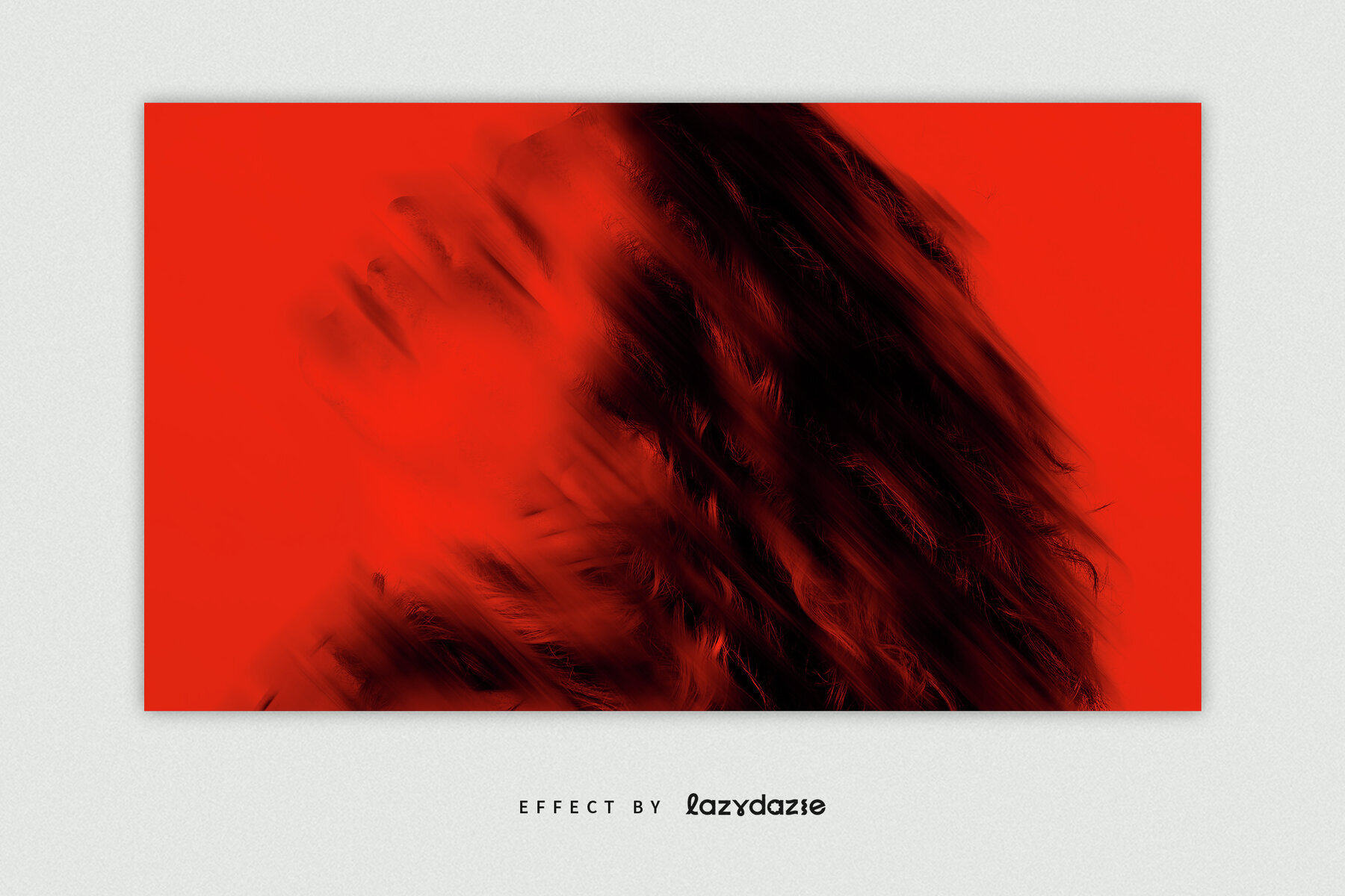 Red Motion Blur Image Effect Mockup 3