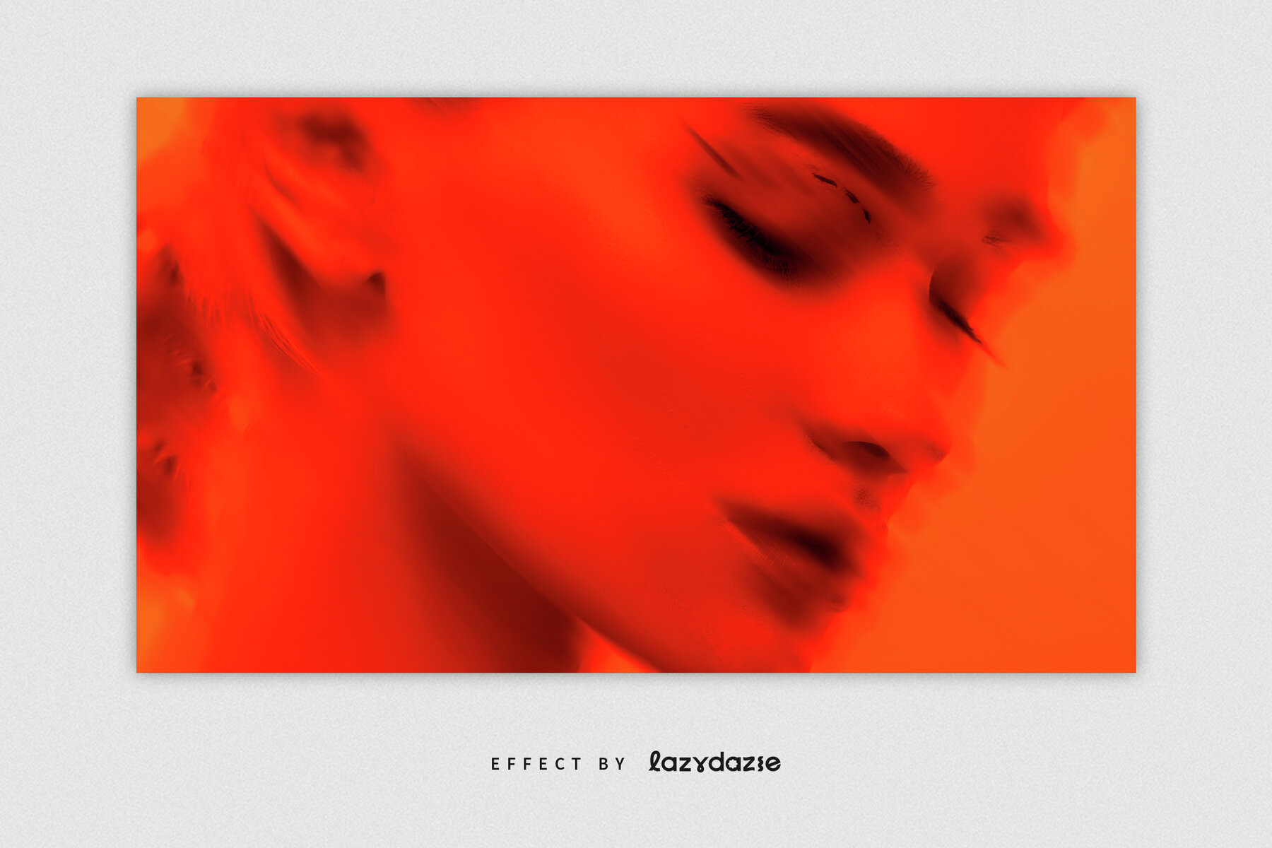 Red Motion Blur Image Effect Mockup 4