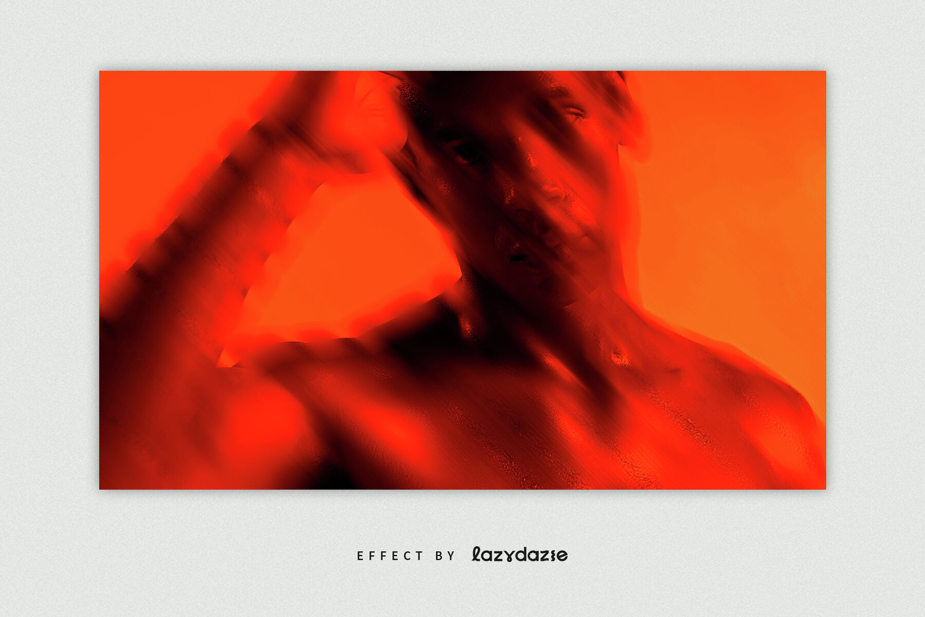 Red Motion Blur Image Effect Mockup 5