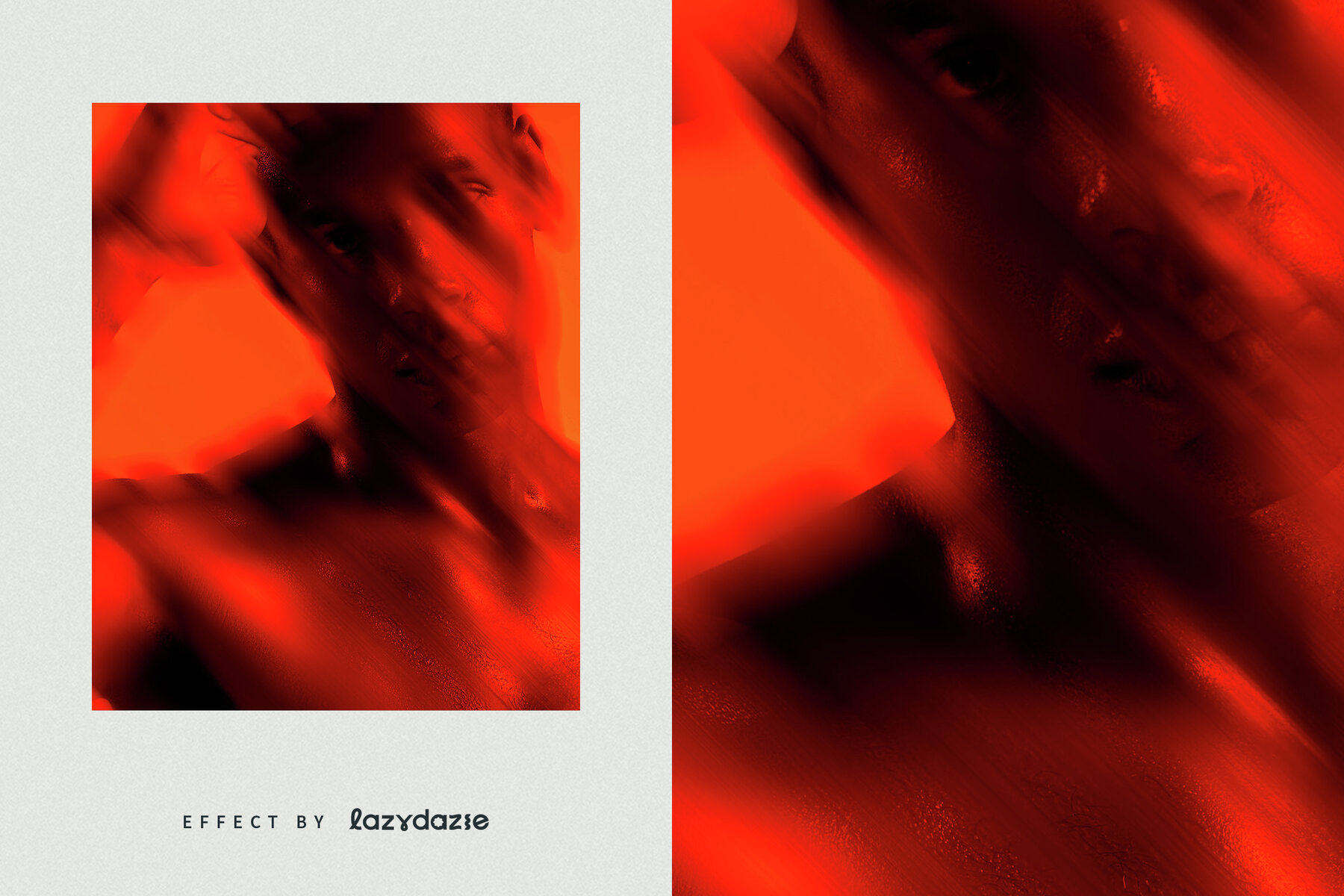 Red Motion Blur Image Effect Mockup 6