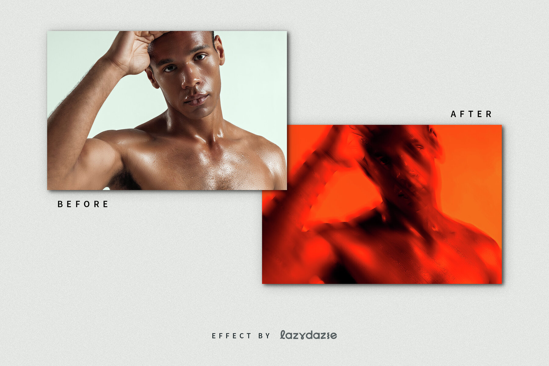 Red Motion Blur Image Effect Mockup 8