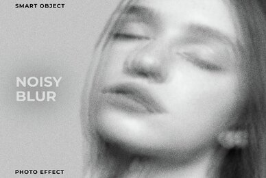 Noisy Blur Image Effect Mockup