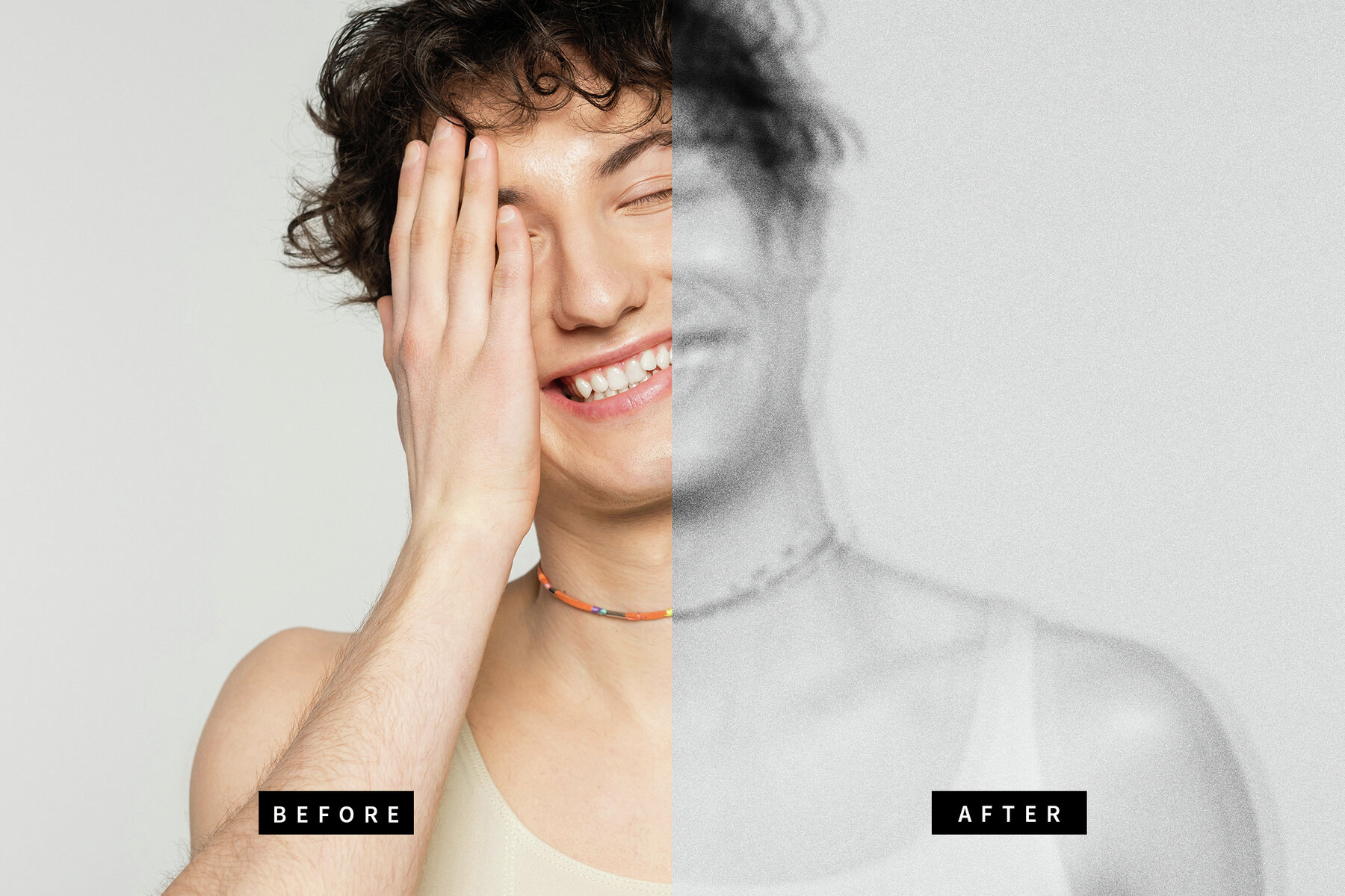 Noisy Blur Image Effect Mockup 7