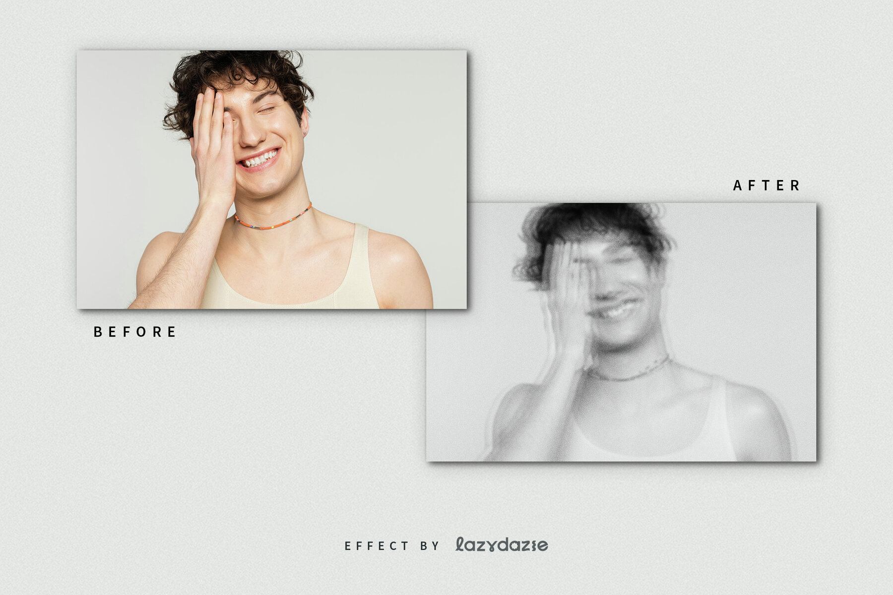 Noisy Blur Image Effect Mockup 8