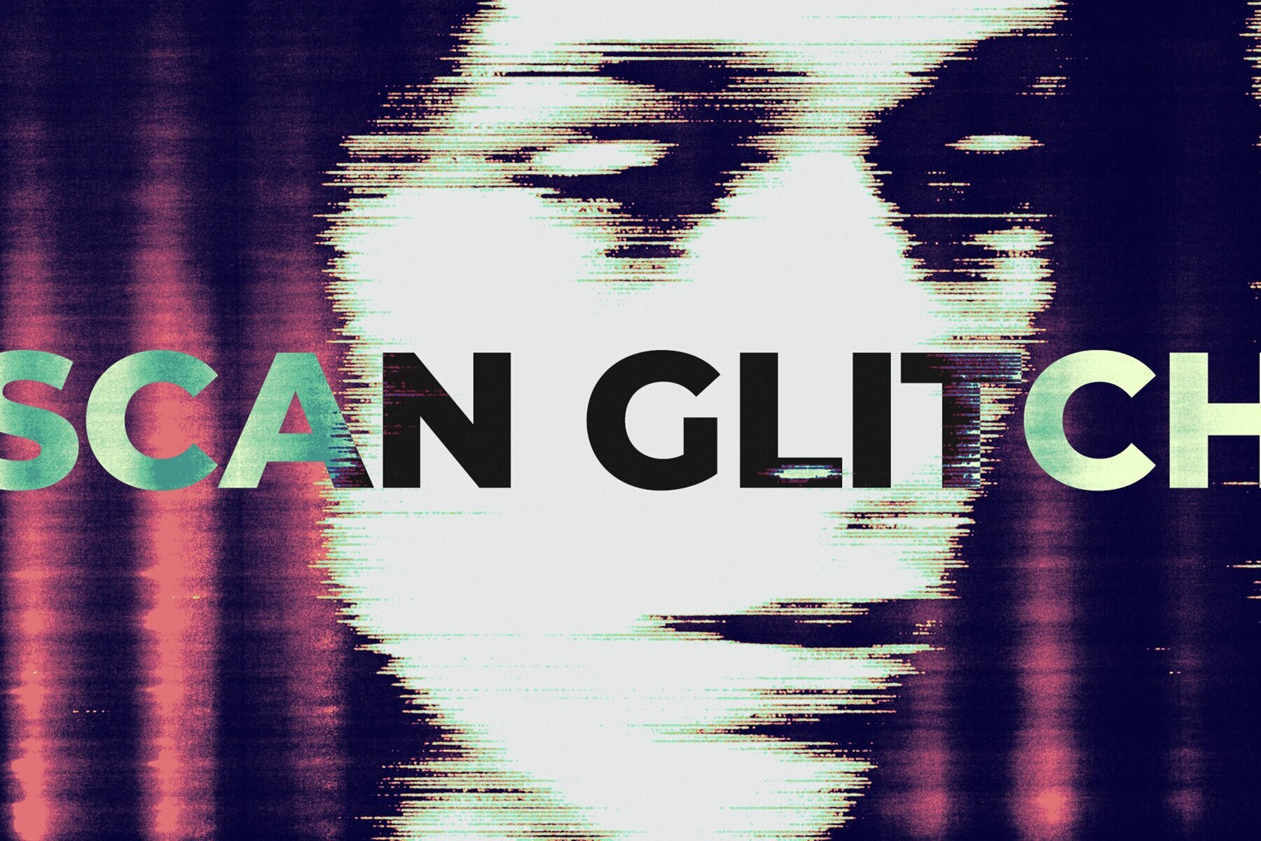 Scanner Glitch Image Effect Mockup 1