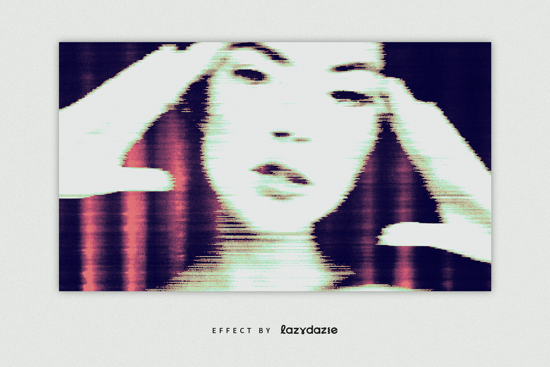 Scanner Glitch Image Effect Mockup 2