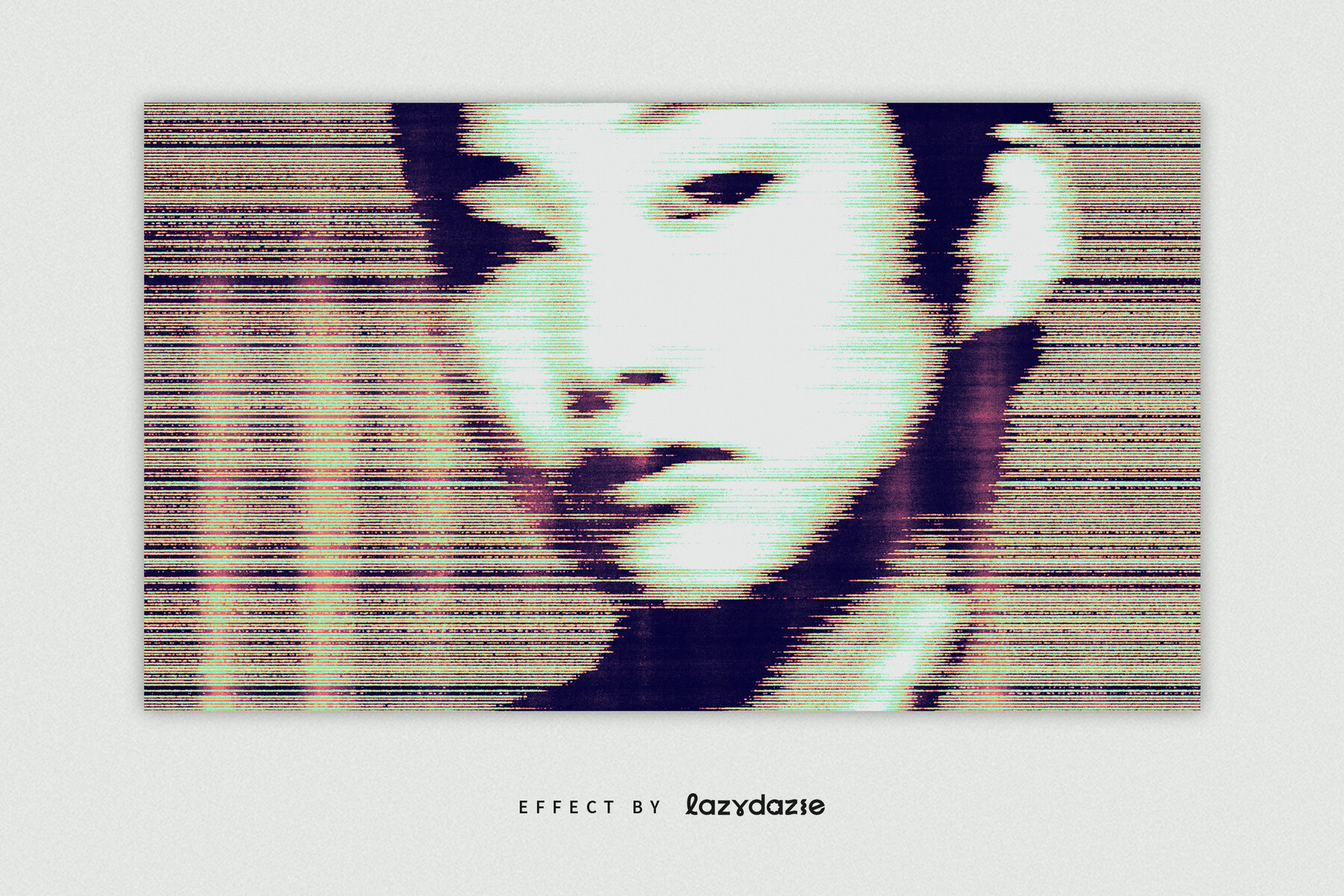 Scanner Glitch Image Effect Mockup 4