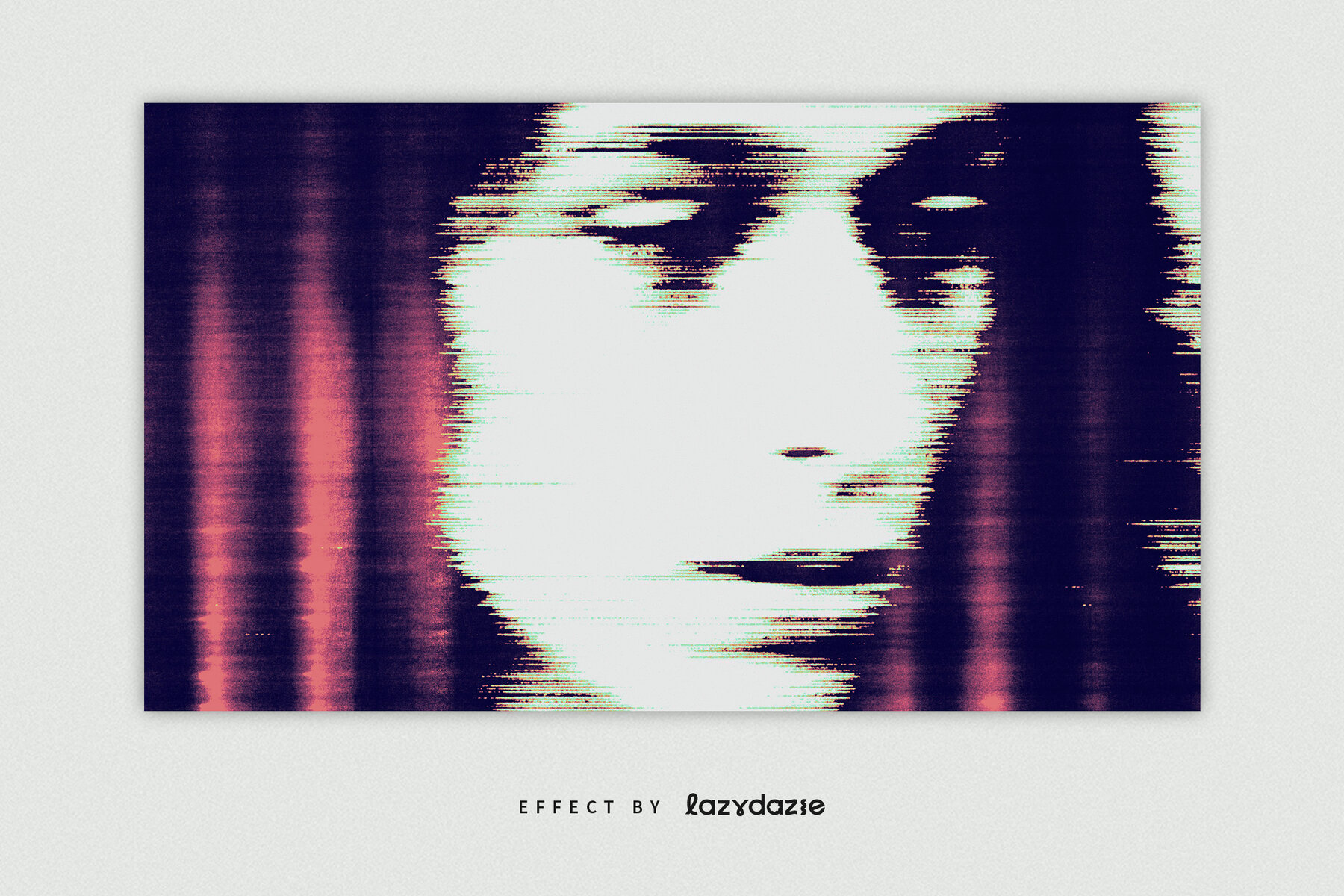 Scanner Glitch Image Effect Mockup 5