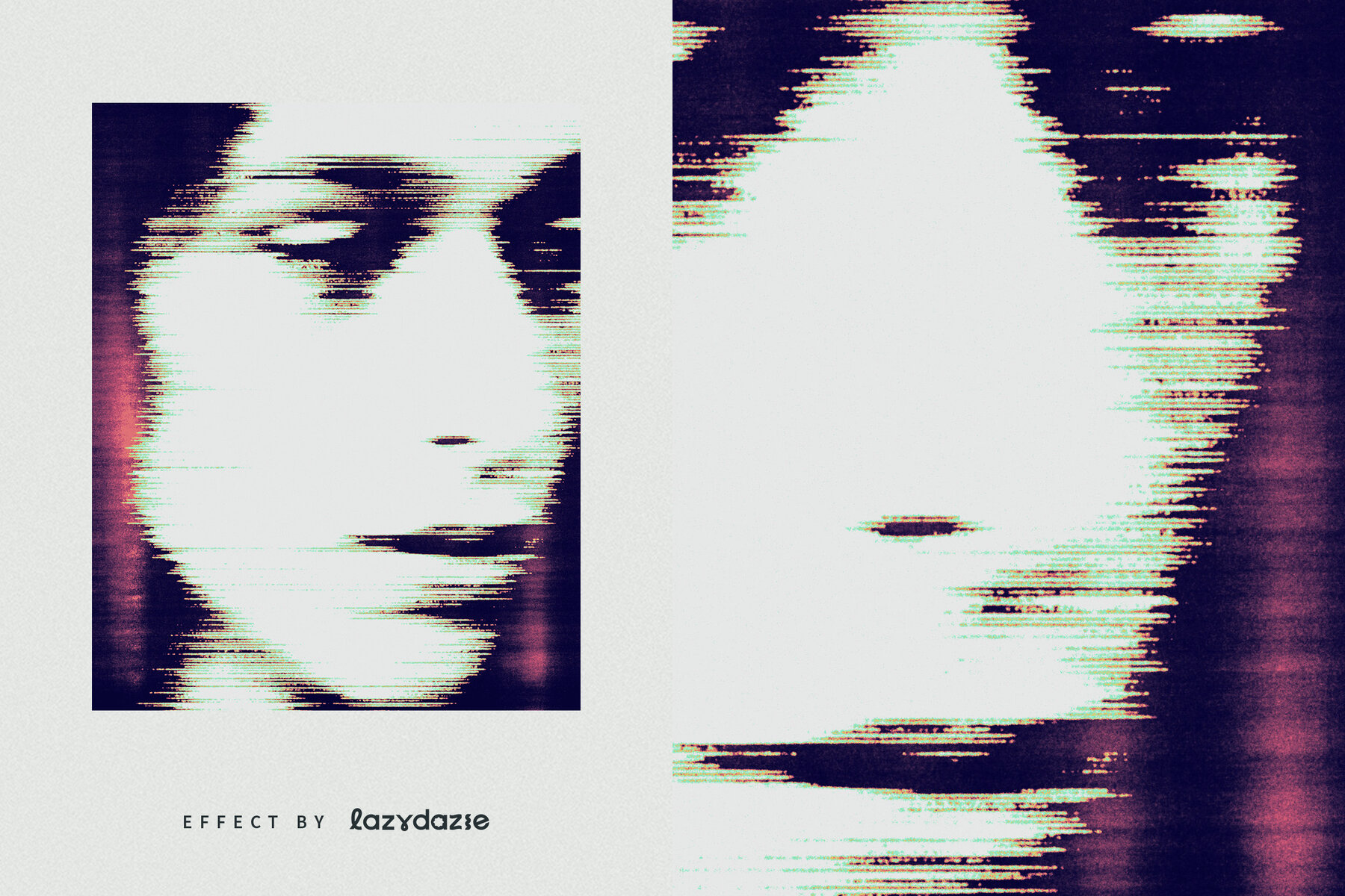 Scanner Glitch Image Effect Mockup 6