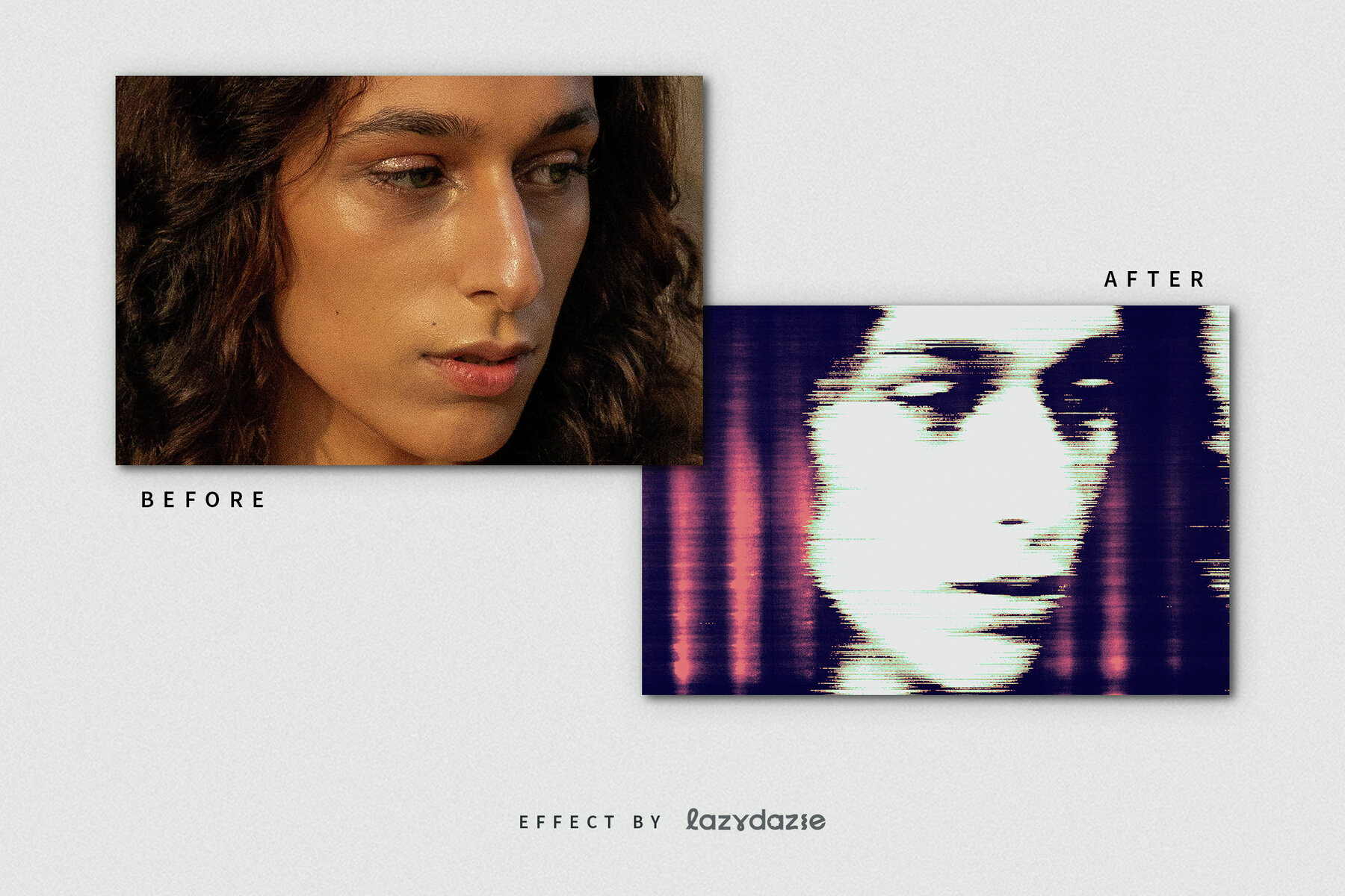 Scanner Glitch Image Effect Mockup 8