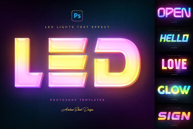 Led Lights Text Effects