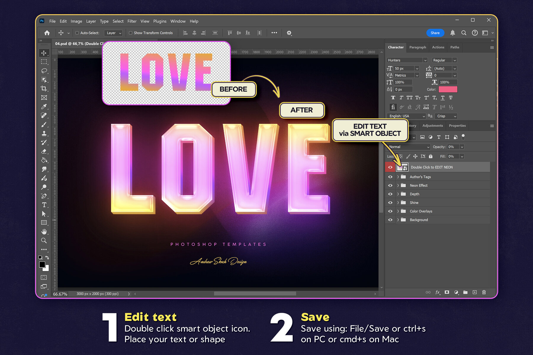 Led Lights Text Effects 3