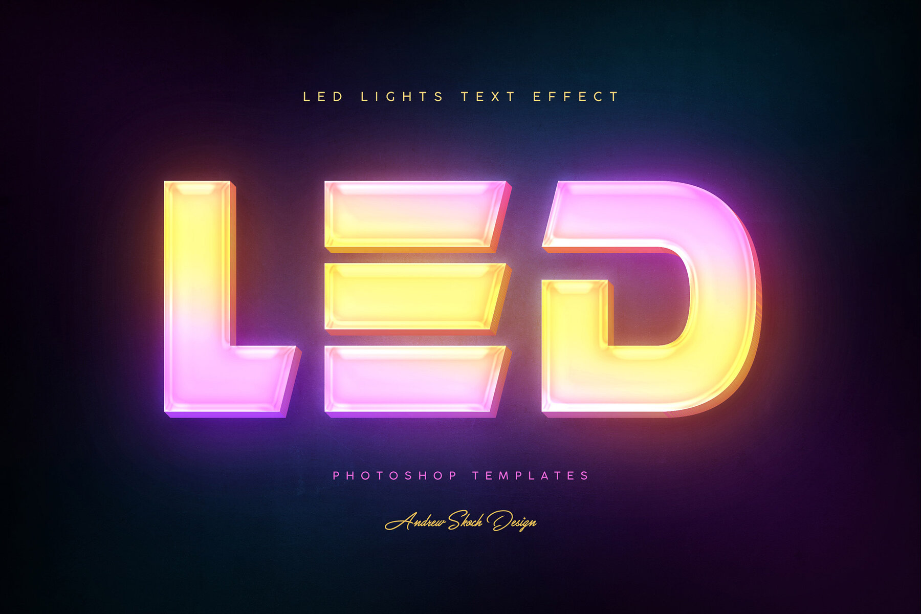 Led Lights Text Effects 4