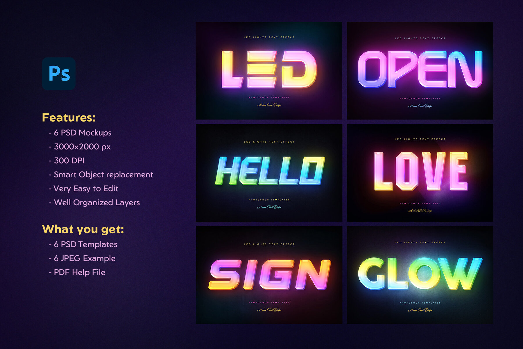 Led Lights Text Effects 10