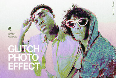 Old VHS Glitch Photo Effect