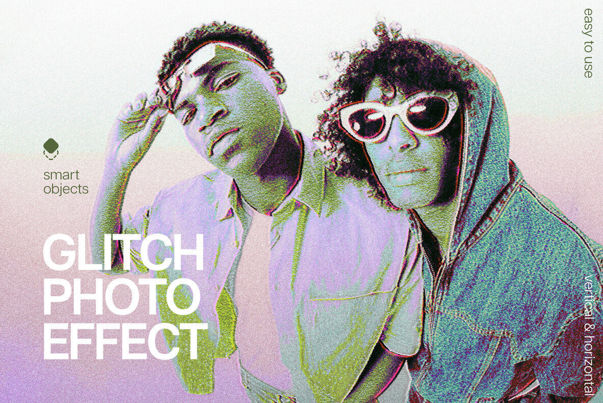 Old VHS Glitch Photo Effect 1