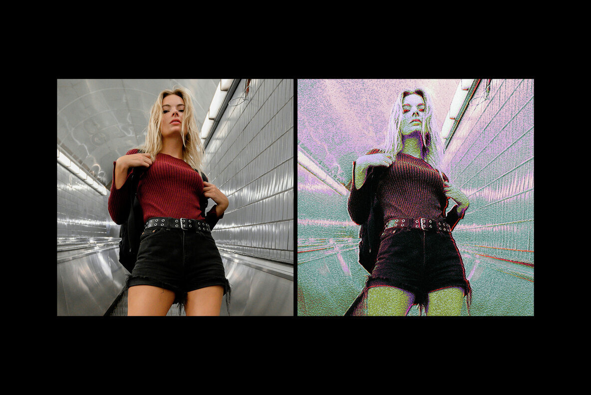 Old VHS Glitch Photo Effect 2