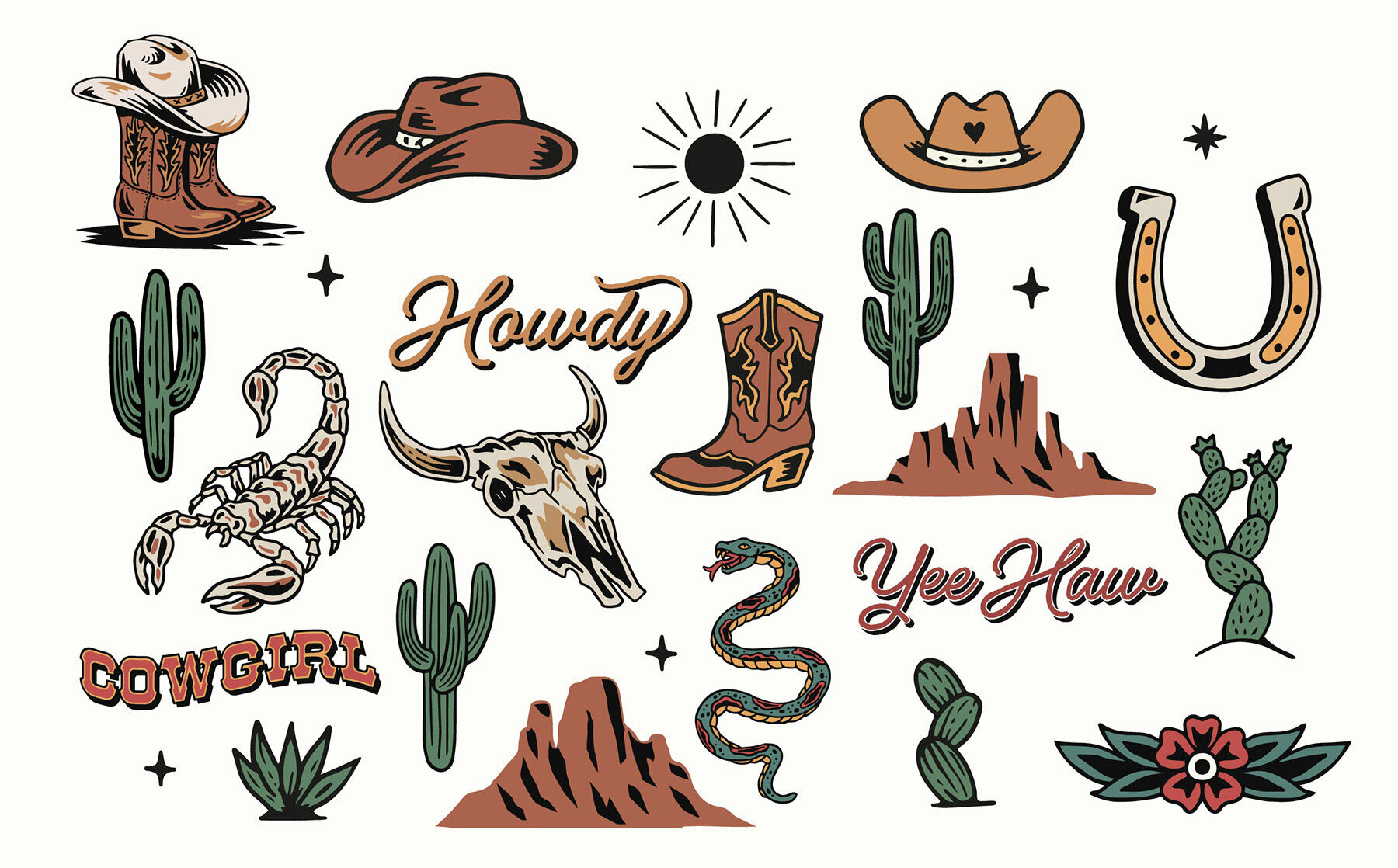 Cowgirl Illustrations 3