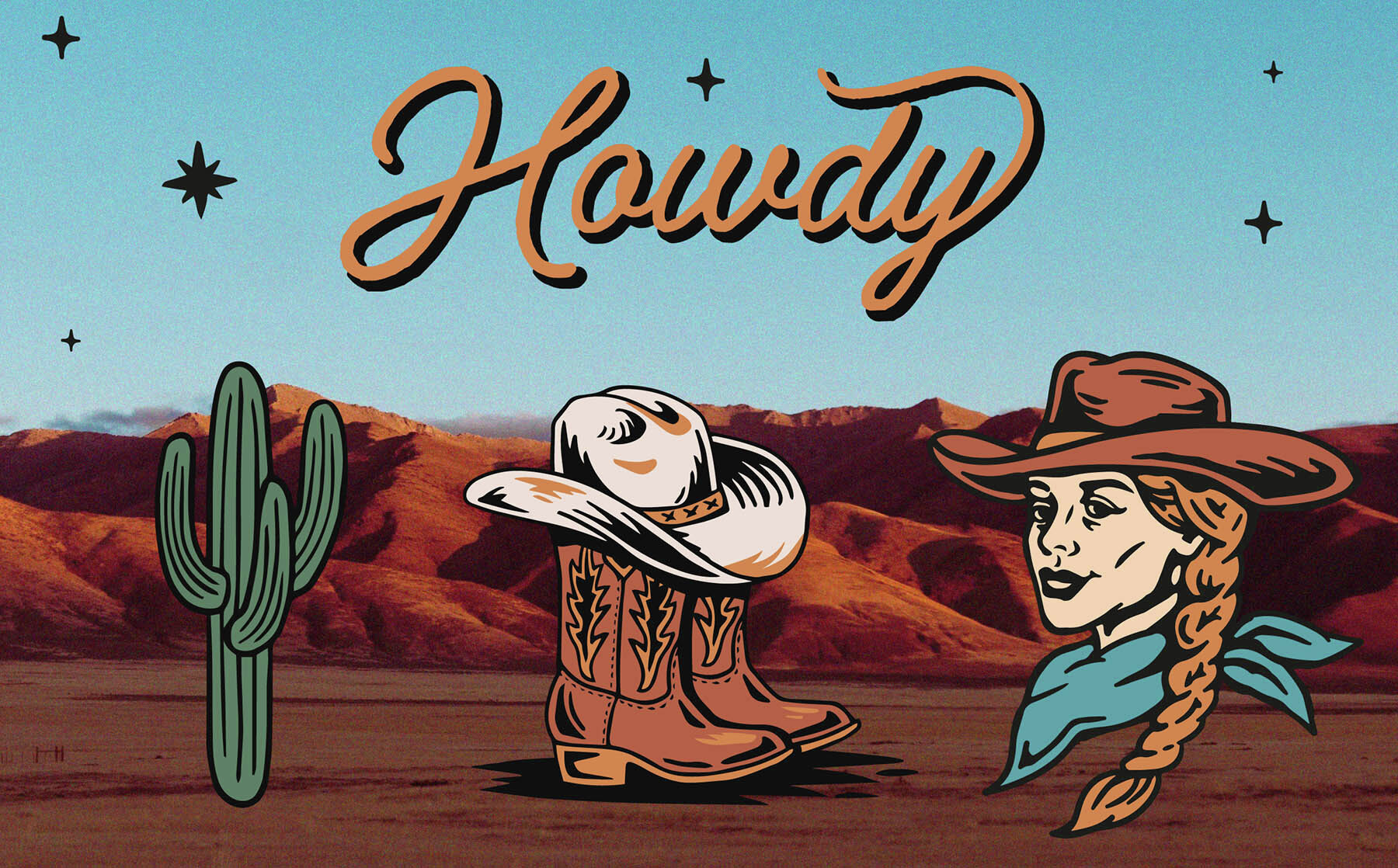 Cowgirl Illustrations 5