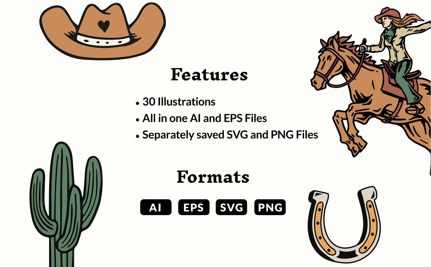 Cowgirl Illustrations 7