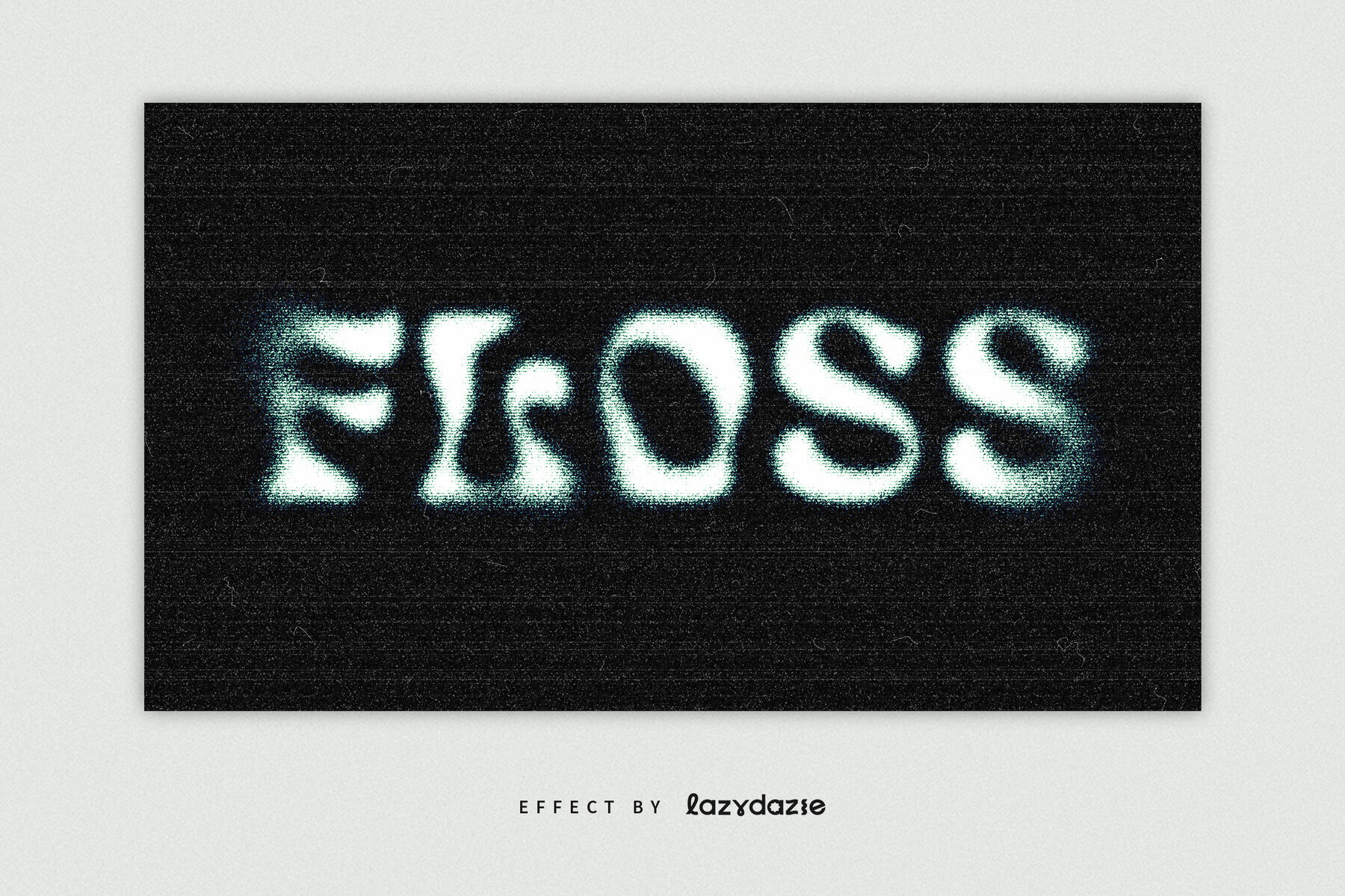 Distorted Grainy Text Effect Mockup 2