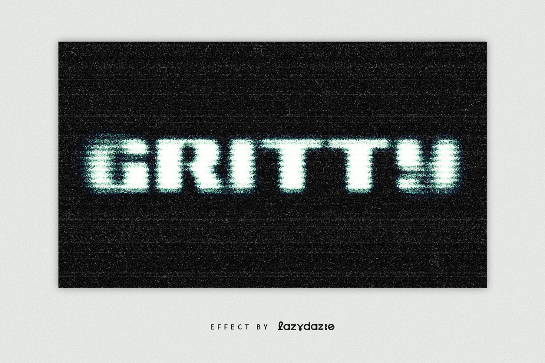 Distorted Grainy Text Effect Mockup 3