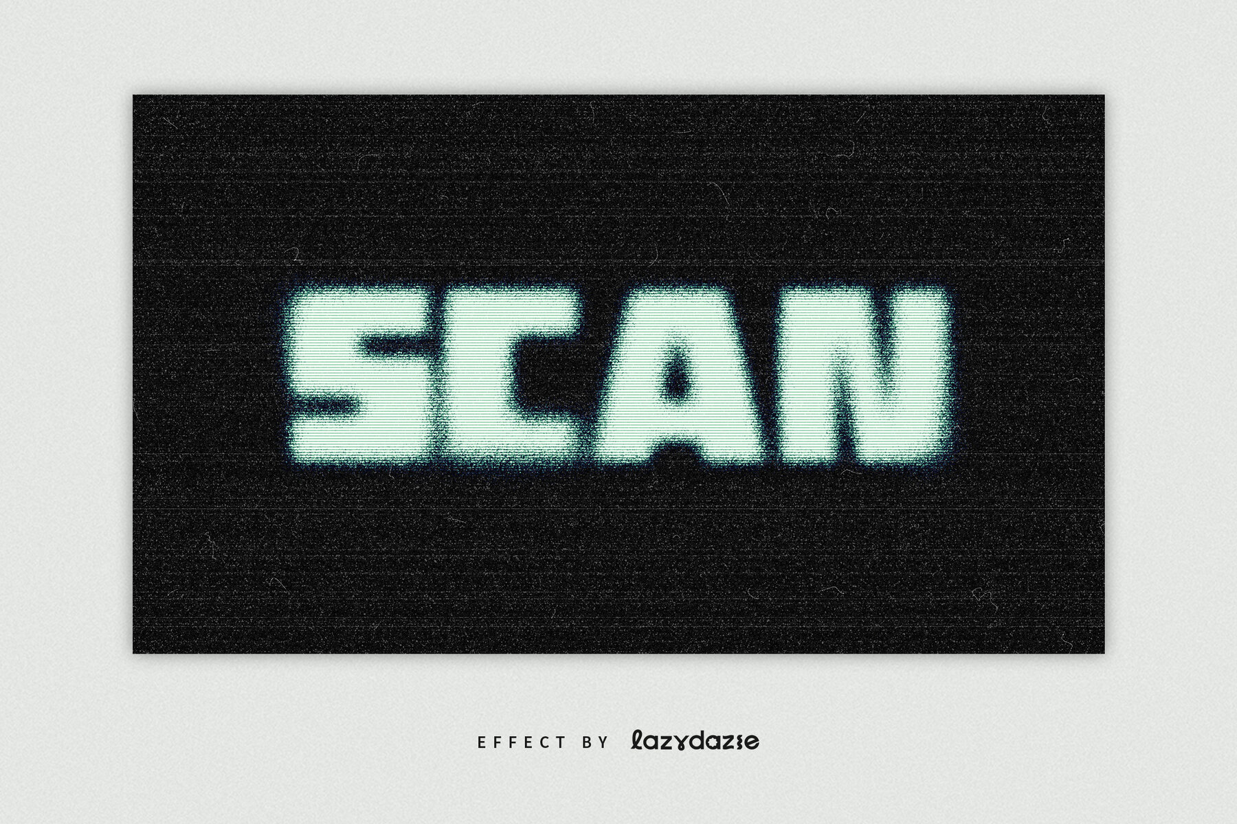 Distorted Grainy Text Effect Mockup 4