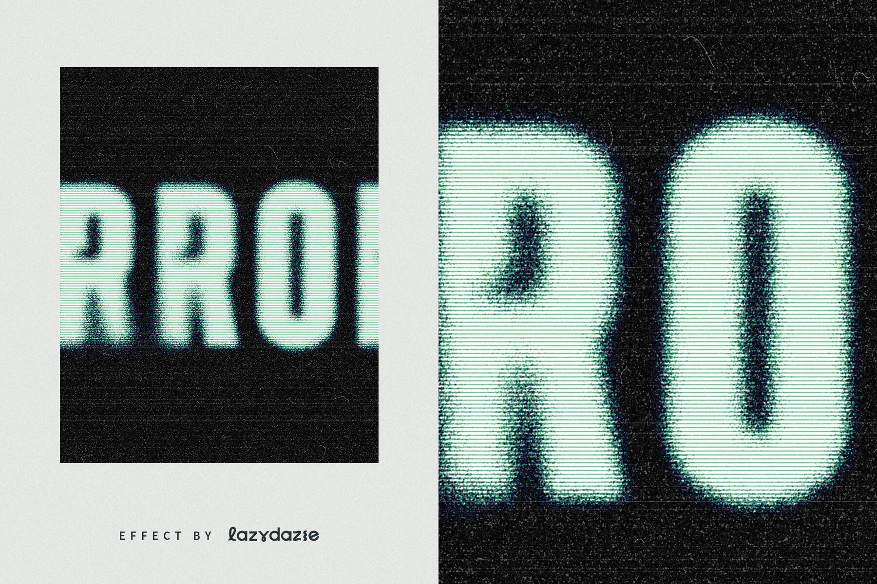 Distorted Grainy Text Effect Mockup 6