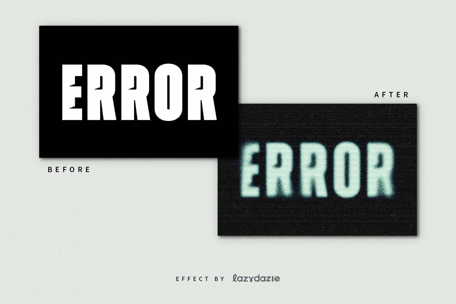 Distorted Grainy Text Effect Mockup 8