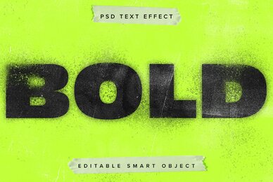 Distressed Text Effect Mockup