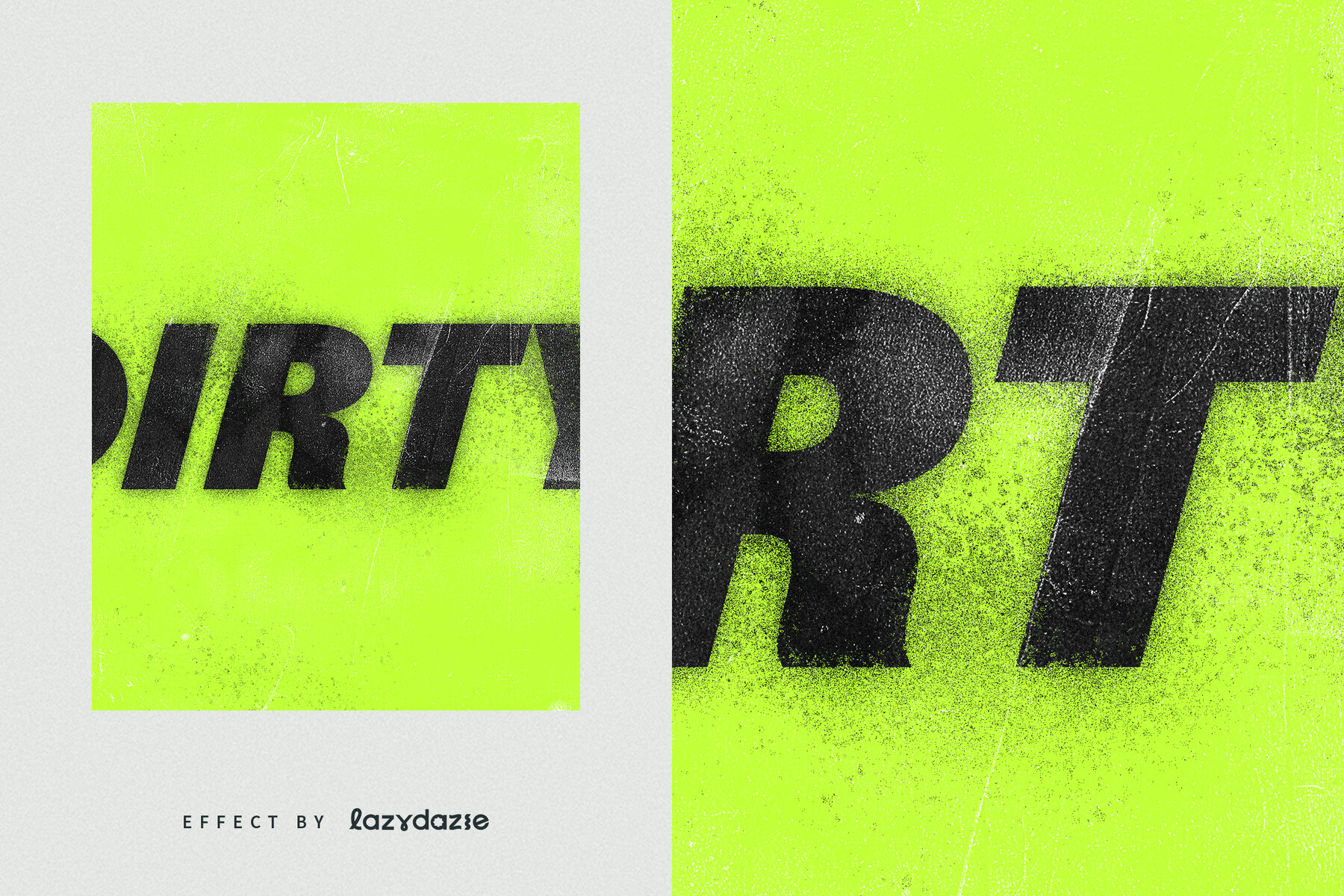 Distressed Text Effect Mockup 6