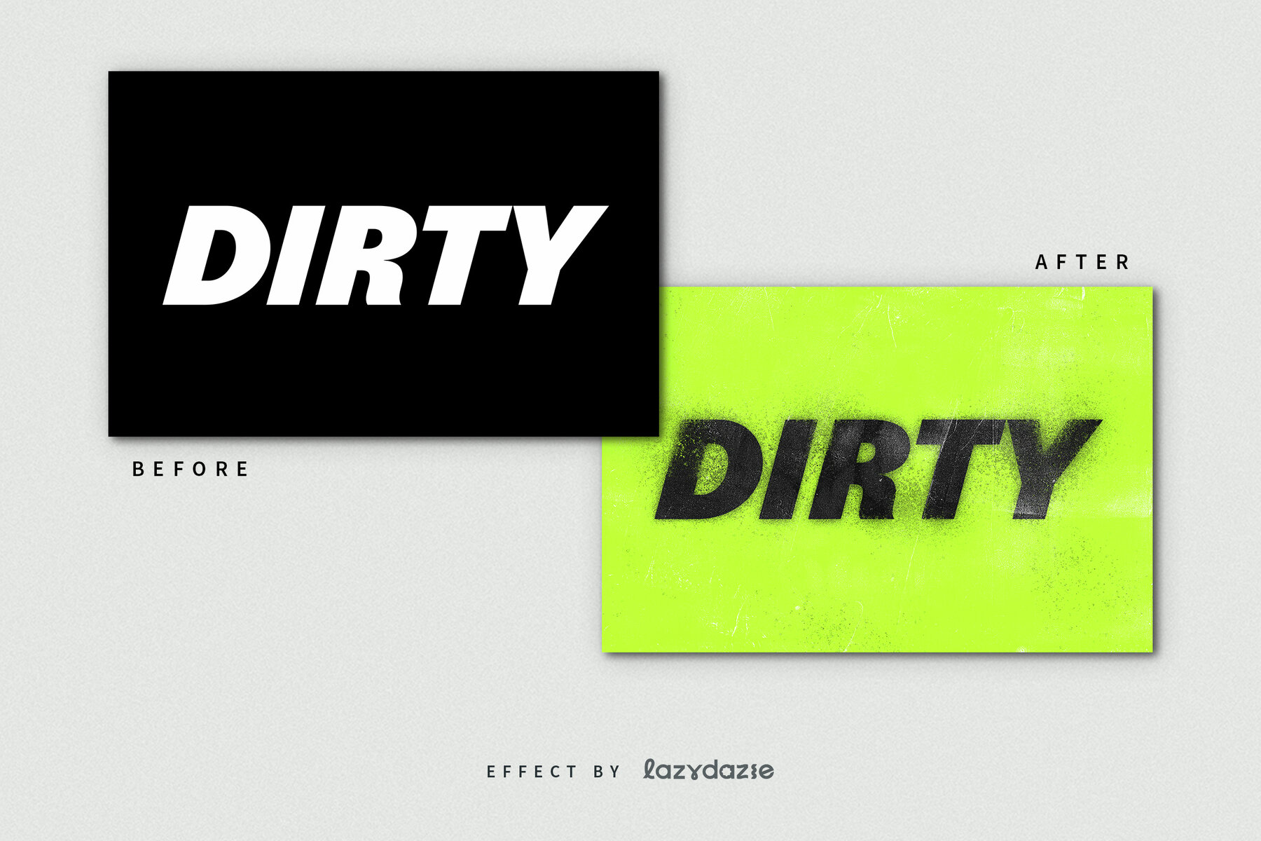 Distressed Text Effect Mockup 8