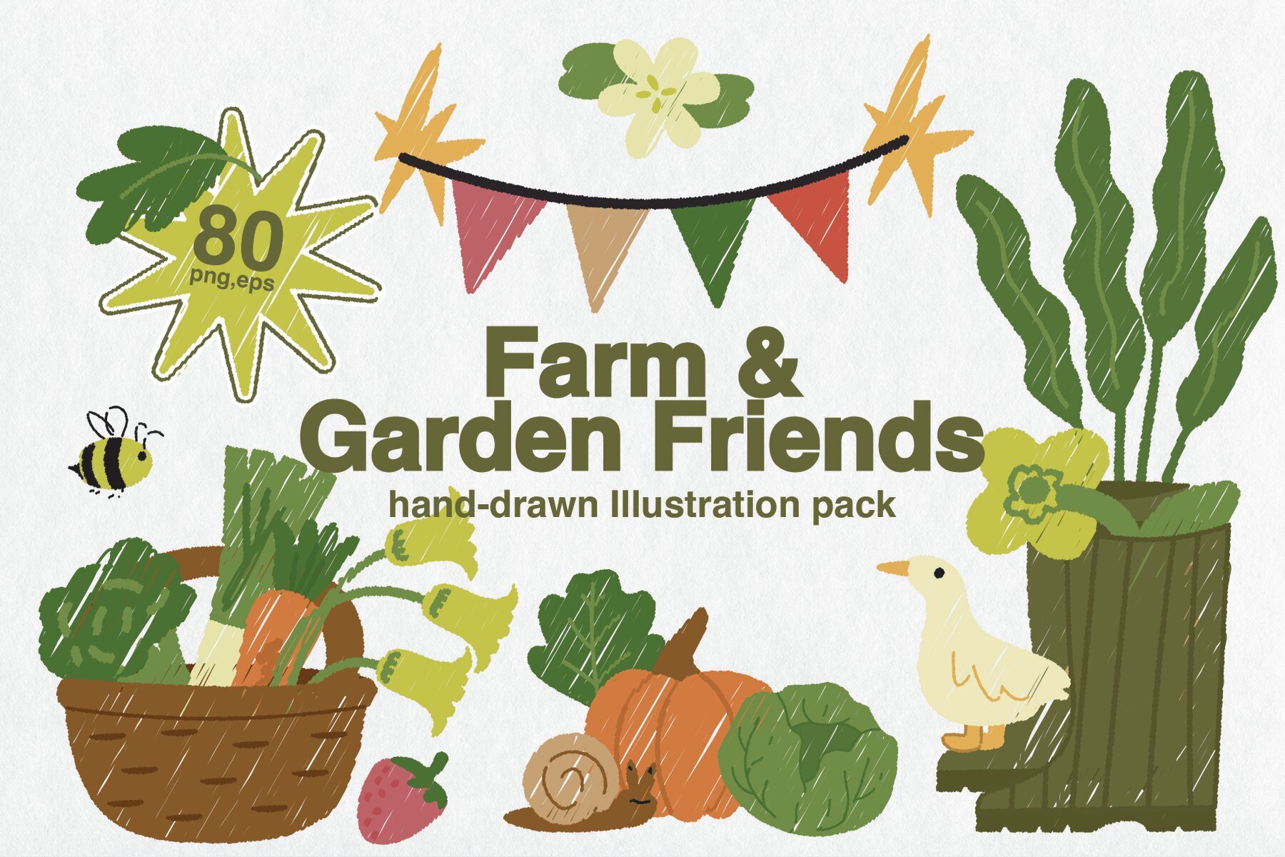 Farm and Garden Friends illustrations 1