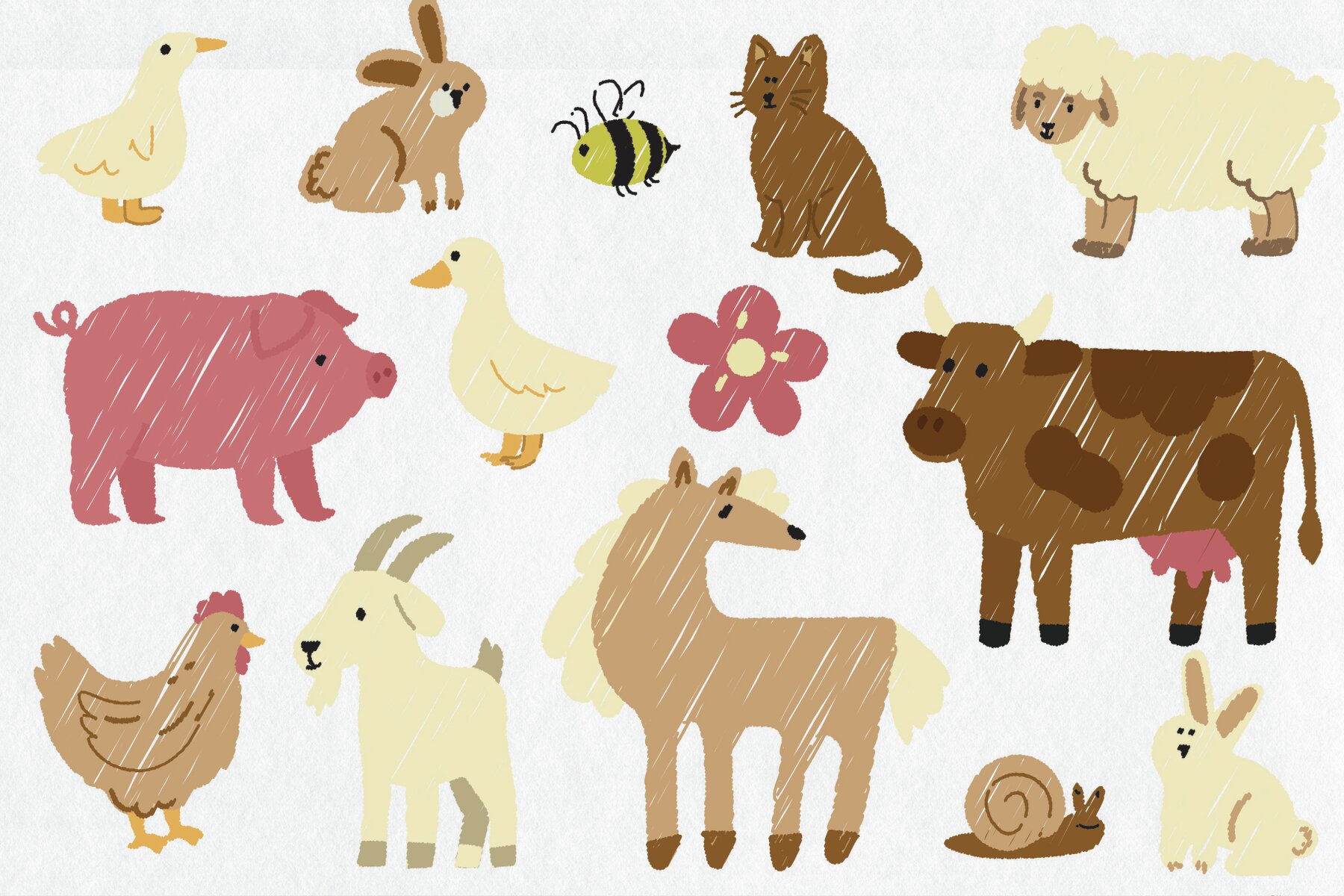 Farm and Garden Friends illustrations 4